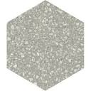 Soci Tile - Terrazzo Hexagon 9" x 10" Porcelain Tile - Gray - Floorzz