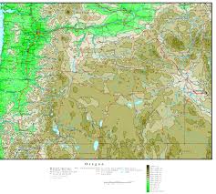 Oregon Elevation Map