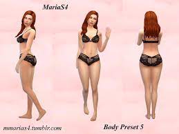 The sims 4 realistic mods are designed to make the game more realism. The Sims Resource Marias4 Curvy Body Preset 5