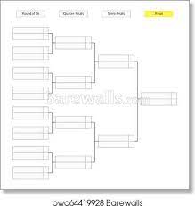 It can primarily be used for this template focuses on tracking the final three individuals or teams in the tournaments and is highly recommended to be used in tournaments. Round Of 16 Tournament Bracket Template For Infographics Art Print Barewalls Posters Prints Bwc64419928
