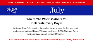 July National Days In 2020 National Days National Day Calendar National Months