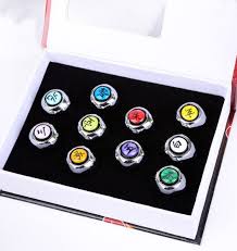 Akatsuki Rings Set 10pcs In Box Naruto Cosplay Akatsuki Akatsuki Cosplay