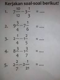Rumus matematika kelas 5 sd. Soal Pecahan Campuran Kelas 5 Sd Pakai Cara Brainly Co Id