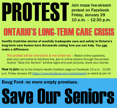 The premier makes an announcement on the latest measures being taken against the coronavirus as the province reports 700 new cases. Event Protest Ontario S Long Term Care Crisis Ontario Health Coalition