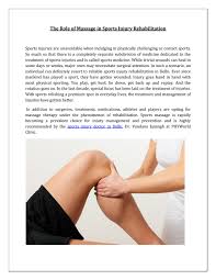 Check doctor list, patient reviews and feedback, consultation charges, address, contact number of top sports injury hospitals in delhi ncr. The Role Of Massage In Sports Injury Rehabilitation By Phyworld Issuu