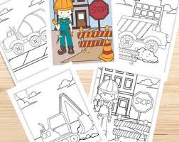 These spring coloring pages are sure to get the kids in the mood for warmer weather. Construction Birthday Party Coloring Pages Truck Party Party Etsy