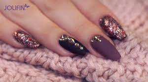 Eine sehr schöne farbe ! Nailart Matt Glossy Mit Jolifin Laveni Farbgel Black Red Youtube