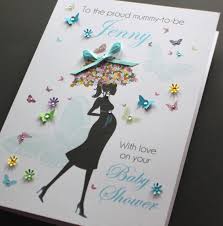 If you want to create your own design, use new baby clip art on a blank card. Home Garden Greeting Cards Invitations Personalised Handmade Baby Shower Card Institut Pyrene Fr