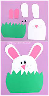 Below you will find many easter crafts projects for you and your children. Paper Bunny Hiding In The Grass Craft Easter Preschool Easter Crafts For Toddlers Easter Kids