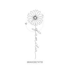 Black And White Daisy Tattoo Simple Es Ist Ein Tbt Aber Dieses Baby Ist Immer Noch Hier Und Wartet Darauf Dass Eine Haut Lebt Cursive Tattoos Daisy Tattoo Family Tattoos