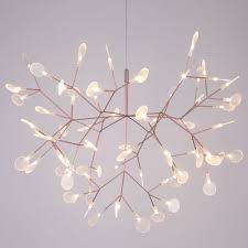 Modern Leaves Firefly Led Chandelier Plant Pendant Light Ceiling Lamp New Branch Chandelier Ceiling Lights Ceiling Pendant Lights