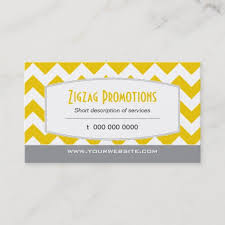 20% off with code fourthjuly21. Business Card Yellow Chevron Business Card
