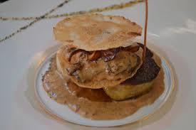 Foie Gras Sea Scallops Mushrooms With Crispy Wafers And Mushroom Creme Sauce Lunch In Sarlat The Capital Of Black Perigor Food Gourmet Recipes Foie Gras