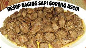 Eh ada souvenir yang dijual juga, lho. Resep Daging Sapi Goreng Asem Olahan Daging Sapi Youtube