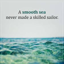 Sailing motivational quote, a smooth sea never made a skilled sailor, nautical quote print, watercolor effect typography in blue green with octopus, lovely for coastal themed decor or a gift for a sailing enthusiast. A Smooth Sea Never Made A Skilled Sailor Unknown Quotes