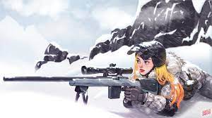 Pubg M24 Lv 3 Helmet 4k Illustration By Hey Suisui Deviantart Com On Deviantart Sniper Girl Illustration Character Wallpaper
