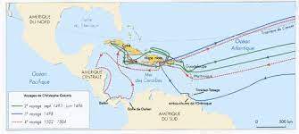 Après son troisième voyage, colomb a été arrêté et renvoyé enchaîné en espagne. Autres Voyages De Christophe Colomb Vikidia L Encyclopedie Des 8 13 Ans