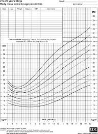 Bmi Percentiles For Age For Boys 2 To 20 Years Of Age