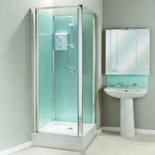 Coram Optima Corner Shower Cubicle With Electric Shower 800mm X 800mm Chrome Shower Cubicles Corner Shower