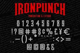 Ironpunch Intro Sale Typeface Design Splatter Brushes Lettering