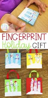 Holiday Gift For Parents From Kids Fingerprint Christmas Gift Fingerprint Snowman Handmade Gift Preschool Christmas Christmas School Student Christmas Gifts