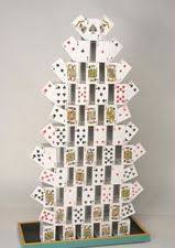 House of cards is also an expression that dates back to 1645 meaning a structure or argument built on a shaky foundation or one that will collapse if a necessary (but possibly overlooked or unappreciated) element is removed. Card Tricks Card Castle Manufacturer From Mumbai