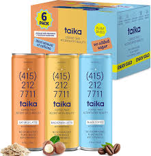 Buy Taika 6 Pack Sampler Plant Based Keto Cold Brew Canned Coffee W Ashwagandha Lions Mane Cordyceps Reishi L Theanine In Macadamia Latte Oat Milk Latte Black Coffee 8fl Oz The Sampler