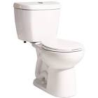 2-Piece 0.8 GPF Single Flush Round Bowl Toilet In White Niagara
