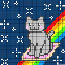 A60278 Friendship Bracelets Net Pixel Art Templates Nyan Cat Pixel Art