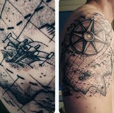 Though it can be fun to go off on a whim and get the first design you think of tattooed on you, there's also a sort of danger when getting spontaneous tattoos. 50 World Map Tattoo Designs For Men Adventure The Globe