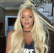 Blonde Wigs Lace Frontal Hair Long Blonde Wavy Hair Wcwigs In 2020 Rihanna Hair Color Blonde Wavy Hair Blonde Wig
