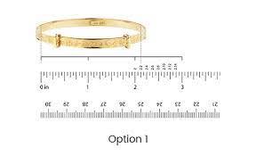To find your perfect bracelet size, follow these steps: Bangle Size Chart Bangle Diameter Measurement