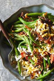 Green Beans With Hard Boiled Eggs Fried Shallots Bacon Recipe Green Beans Super Healthy Recipes Vegetable Recipes