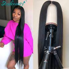 54 31us 35 Off Rosabeauty Long 30 40 Inch Straight Glueless 13x4 Lace Front Human Hair Wigs Brazilian For Black Women 360 Lace Frontal Wig Human Hair Lace Wi Body Wave Hair Human