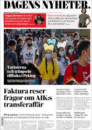 Dagens nyheter, one of swedens top news magazine, estimate that after one year as president, trump will have told about 2000 untruths (or frankly lies) about matters such as tax rates and barack. Newspaper Dagens Nyheter Sweden Newspapers In Sweden Monday S Edition October 5 Of 2020 Kiosko Net