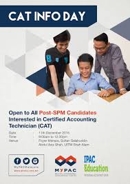 Studying accounting in malaysia involves the process of keeping track of financial accounts where can you study accounting in malaysia? Mypac On Twitter Post Spm Candidate Keen On Becoming A Certified Accounting Technician Cat Come To Cat Infoday At Uitm Shah Alam Https T Co K0kssmivtg