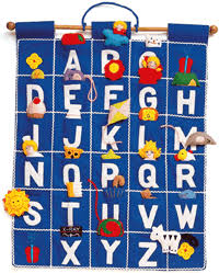 Abc Wall Hanging Blue By Pockets Of Learning Abc Wall