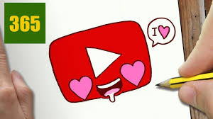 Comment Dessiner Youtube Logo Amour Kawaii Etape Par Etape 365 Dessin Logo Dessin Kawaii 365 Dessins