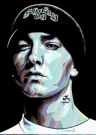 Marshall Bruce Mathers III' Poster, picture, metal print, paint by zaka  arya