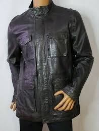 Andrew Marc Men S Leather Military Black Jacket Size M In 2020 Black Jacket Leather Men Leather Coat Jacket