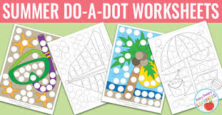The first player to cover five pictures in a row across, down, or diagonally calls out bingo! Free Summer Do A Dot Printables Easy Peasy Learners