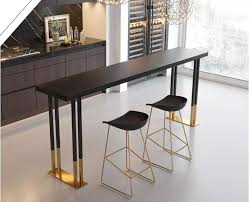 Merax rectangular distressed metal bar table & pub table 5. New Design Bar Desk Household Simple Modern Solid Wood Marble Bar Table And Chair High Feet Long Narrow Bar Desk Buy Bar Table And Stool Set Bar Chair Table Set Long Wood