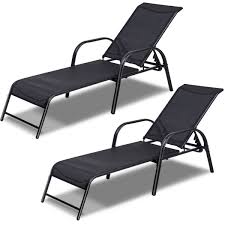 2pcs Lounge Chair Outdoor Pool Patio Chaise Chair Metal Frame Adjustable Back Ebay In 2020 Lounge Chair Outdoor Patio Lounge Chairs Pool Chaise Lounge