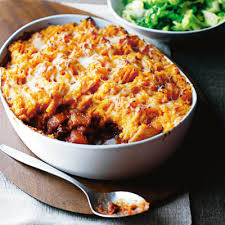 American favorite shepherd's pie recipe, casserole with ground beef, vegetables such as carrots, corn, and peas, topped with mashed potatoes. Vegetarian Shepherd S Pie With Sweet Potato Mash