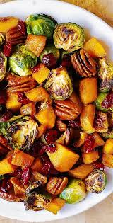 Serve these lovely mini nut roasts as a vegan dish at christmas. Roasted Butternut Squash And Brussels Sprouts With P Thanksgiving Recipes Side Dishes Veggies Thanksgiving Recipes Side Dishes Thanksgiving Side Dishes Healthy