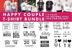Download Happy Couple T Shirt Making Svg Bundle 423567 Svgs Design Bundles