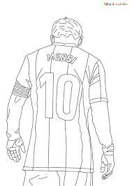 Coloriage du maillot Messi à imprimer avec Tête à modeler