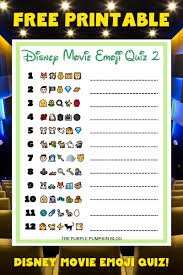 Pixie dust, magic mirrors, and genies are all considered forms of cheating and will disqualify your score on this test! Free Printable Disney Movie Emoji Quiz Sheets