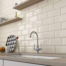 Learn how to easily tile your own kitchen splashback. Biselado Crema Wall Right Price Tiles Kitchen Wall Tiles Cream Metro Tiles Beveled Subway Tile