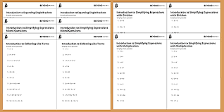 Includes activities related to variables, expressions, equations, and inequalities. Introduction To Simplifying Algebraic Expressions Pack Ks3